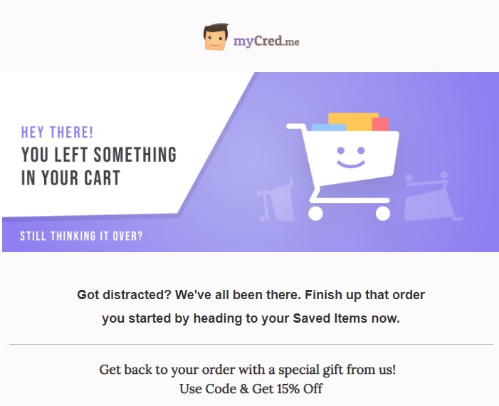 Cart abandonment emails