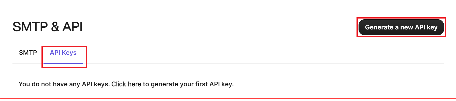 Generate a new API key 