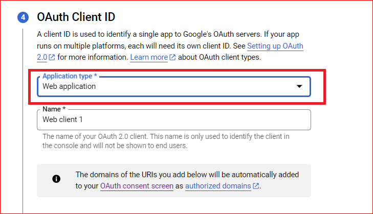 OAuth Client ID option