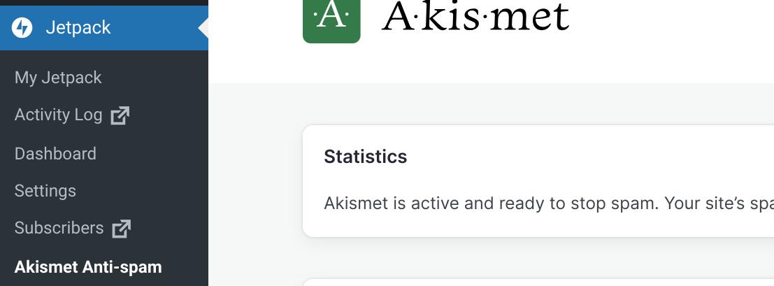 Akismet for Jetpack Contact Form