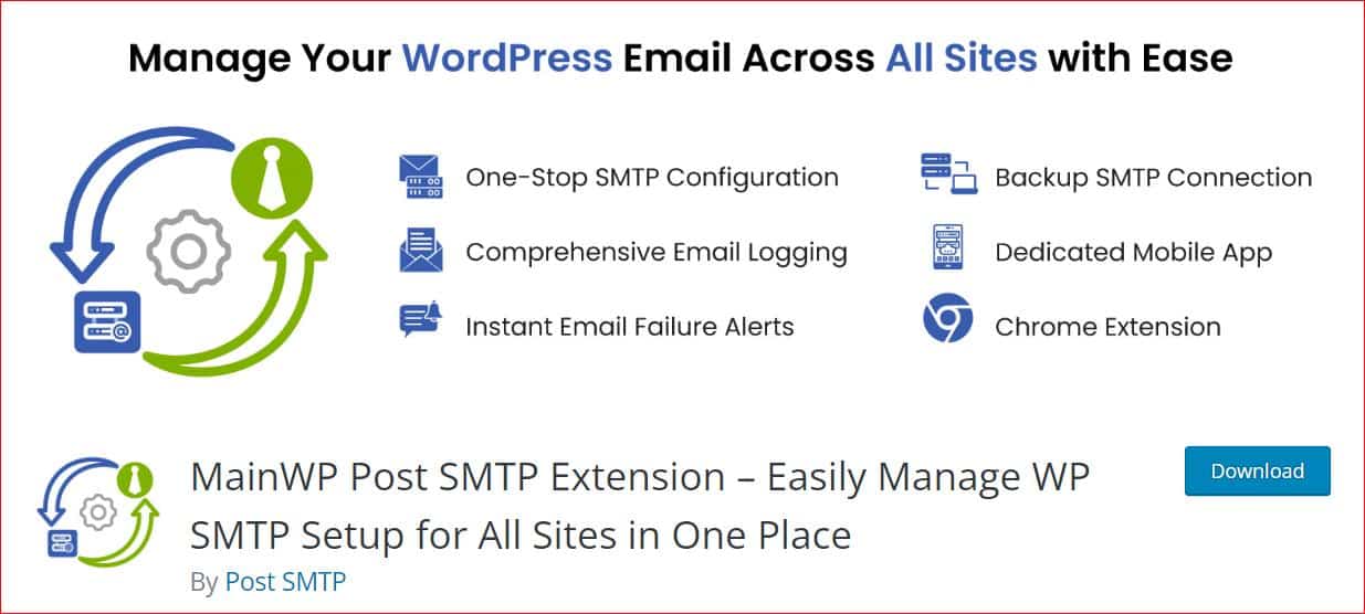 Using MainWP Post SMTP Extension