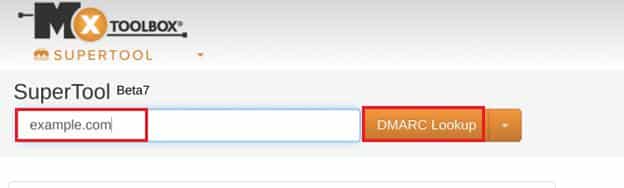 DMARC Lookup button