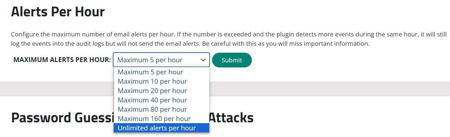Unlimited Alerts Per Hour