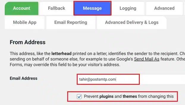tick the box that says Prevent plugins and themes from changing this