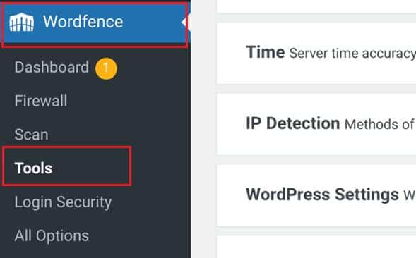 navigate to wordfence