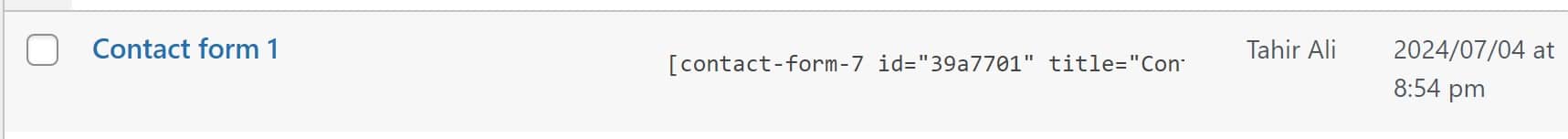 Example of using shortcode for forms in the Post SMTP plugin.