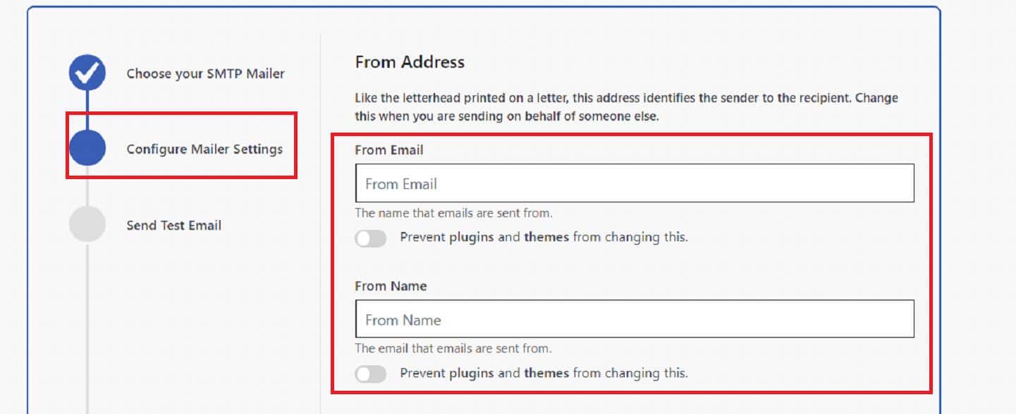 Enter your email address and name in the Postman SMTP setup